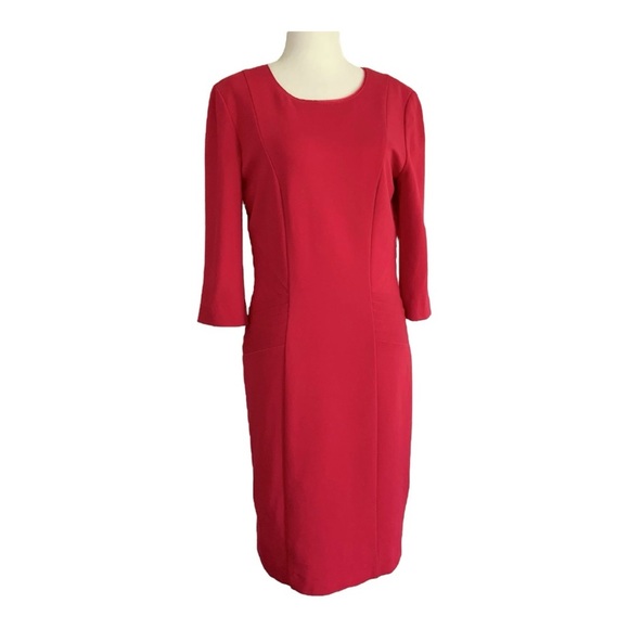 BOSS Hugo Boss tailored red sheath dress - Picture 1 of 13